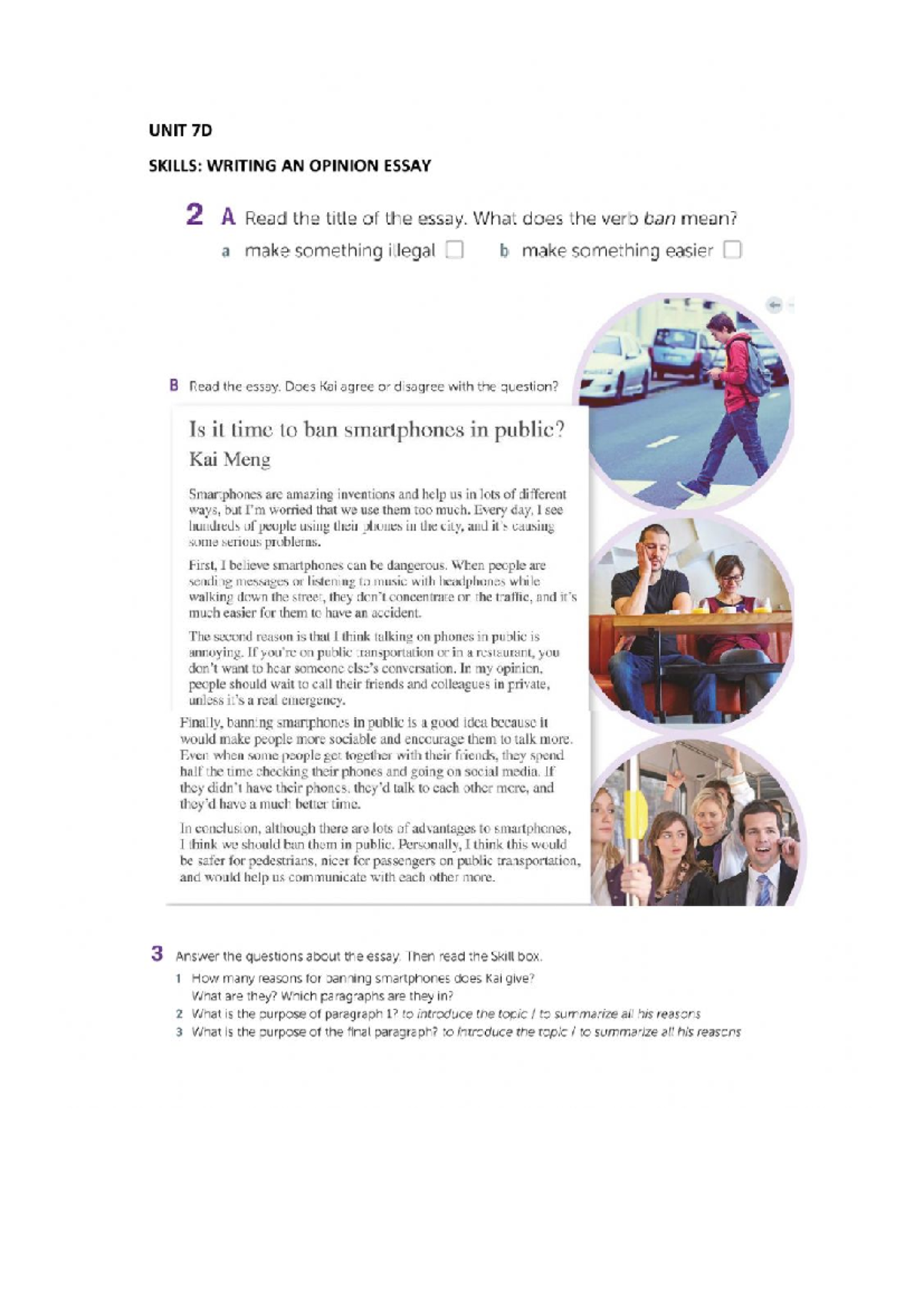 Worksheet 563606 - Jdjdjdjd - UNIT 7D SKILLS: WRITING AN OPINION ESSAY ...