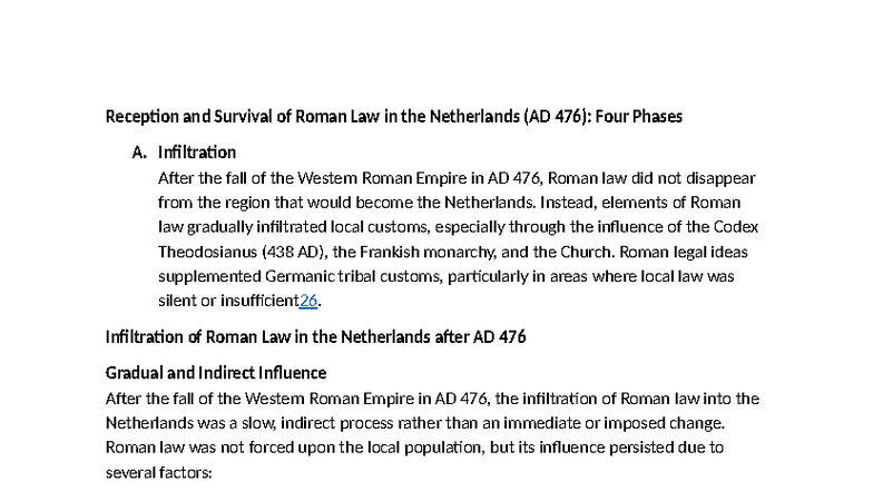 Reception and Survival of Roman Law in the Netherlands: A Comprehensive ...