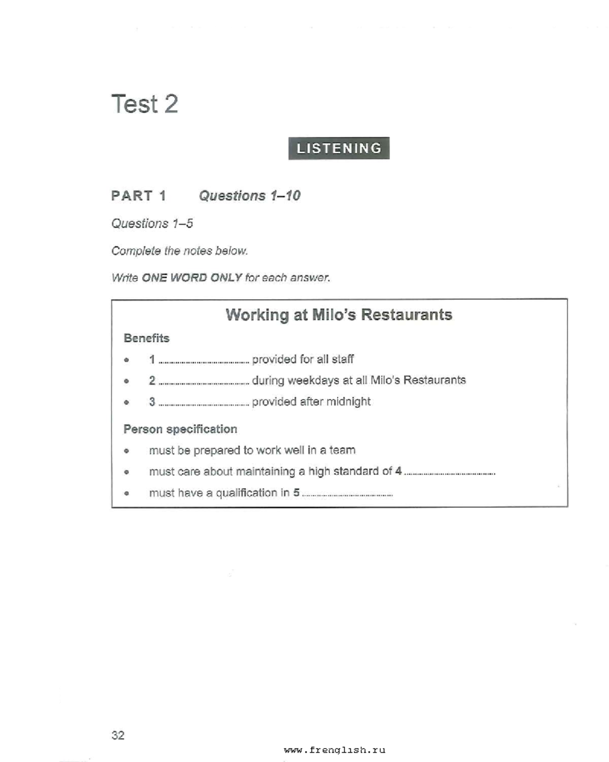 Cambridge IELTS 18 Academic Test 2 Listening & Reading Questions - Studocu