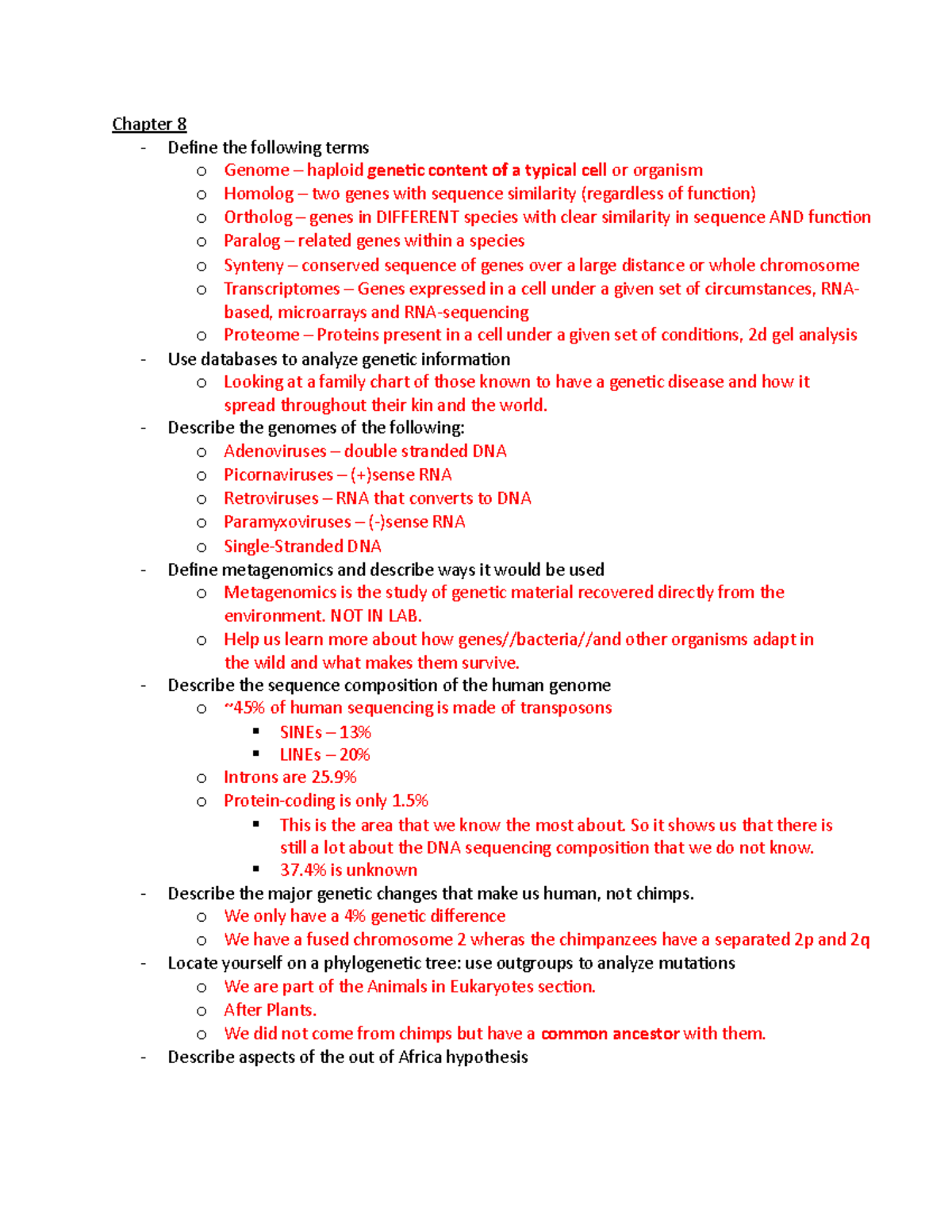 Midterm 2 Study Guide: Genetics & Genomics Concepts and Terms - Studocu