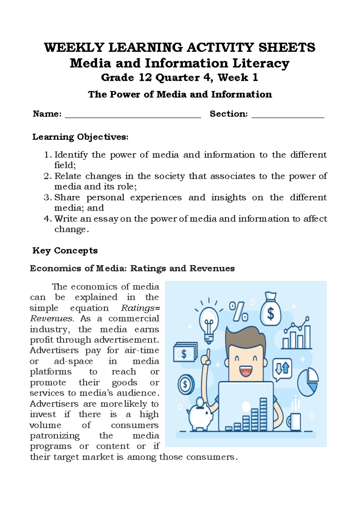 MIL Q4 WEEK 1 - Media and information - Management - Studocu