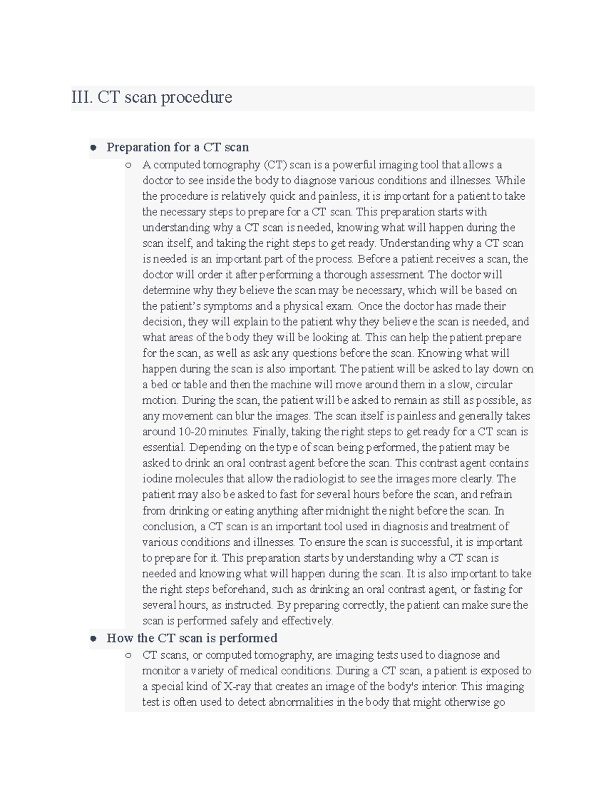 CT Scan Procedure: Preparation, Execution, and Role of Radiologists ...