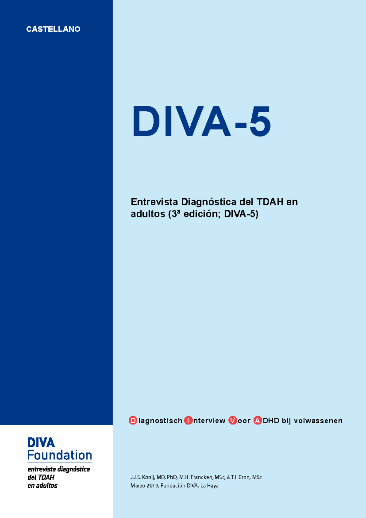 Entrevista Diagnóstica DIVA-5 para TDAH en Adultos (3ª Edición) - Document Preview