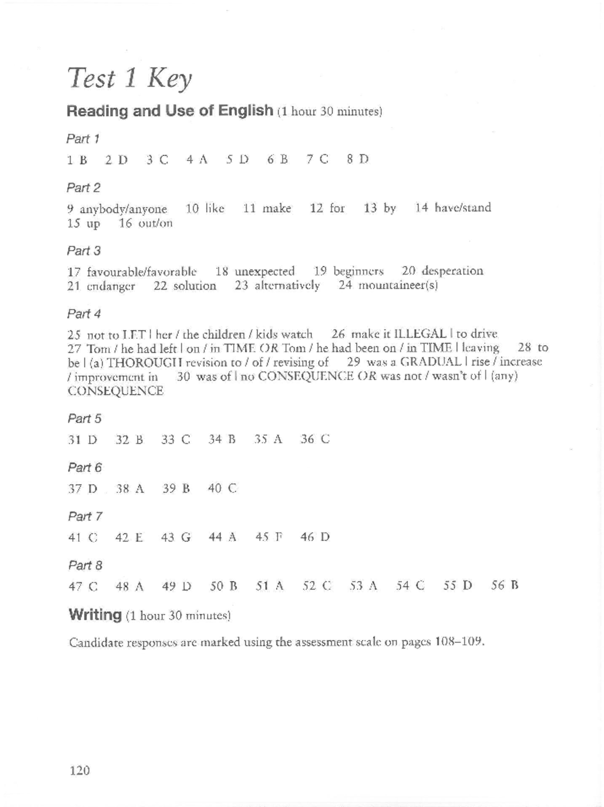 Test 1 Answer Key & Script for C1 Exam Preparation (1.5 hours) - Studocu