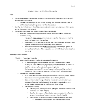 Econ Chapter 4 Notes Summary Principles Of Economics Econ 1 Chapter