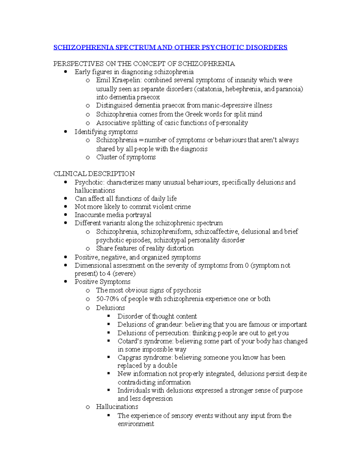 13 Schizophrenia spectrum and other psychotic disorders - SCHIZOPHRENIA ...