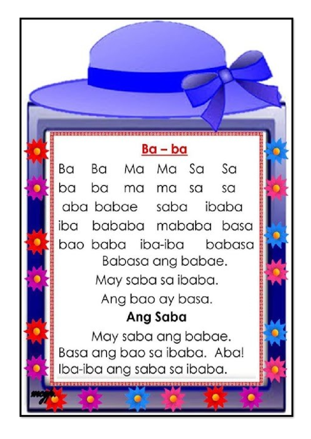 Babasahin para sa mga non-readers - Ba ba Ba Ba Ma Ma Sa Sa ba ba ma ma ...