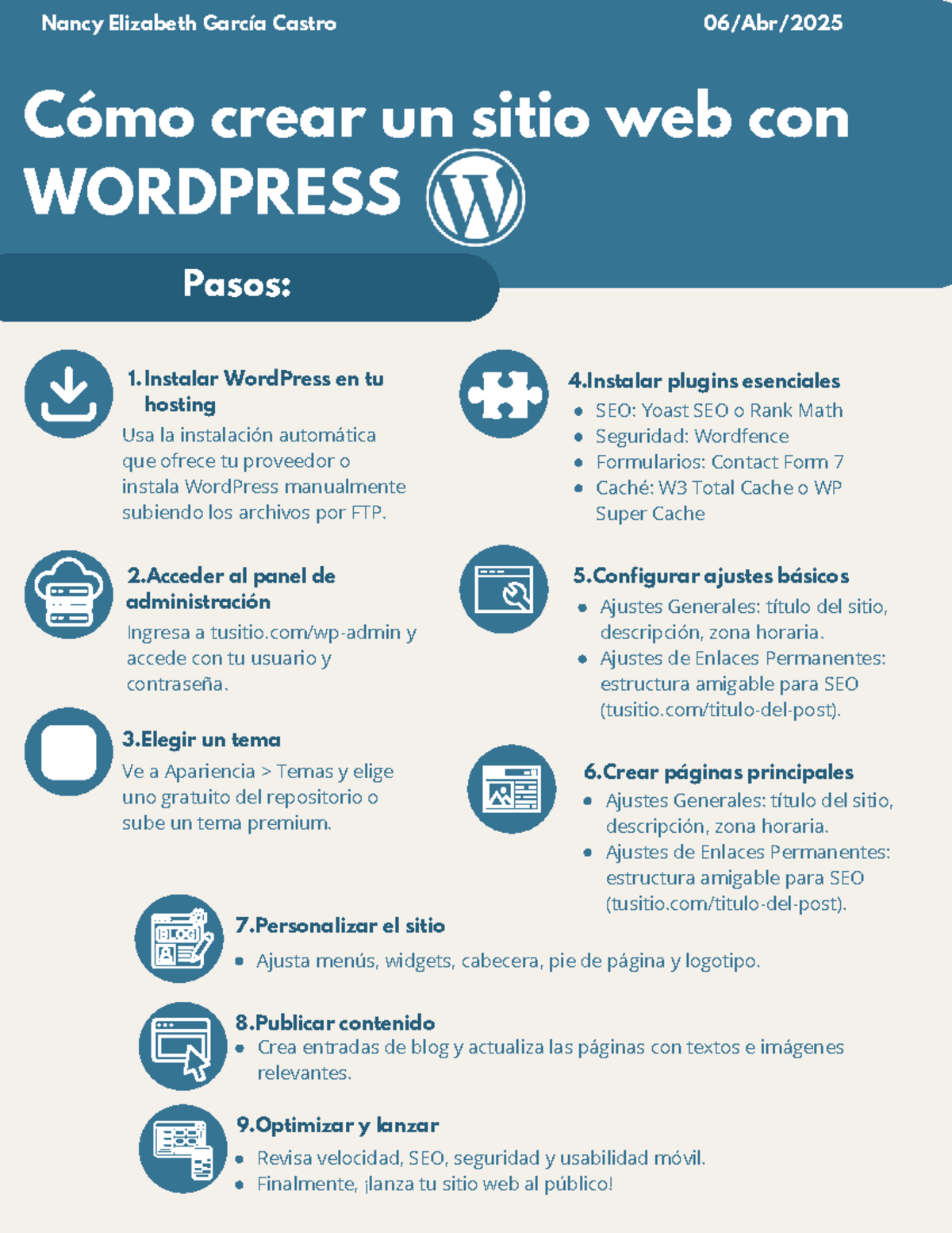 #A5-NEGC Cómo Crear un Sitio Web con WordPress: Guía Paso a Paso - Studocu