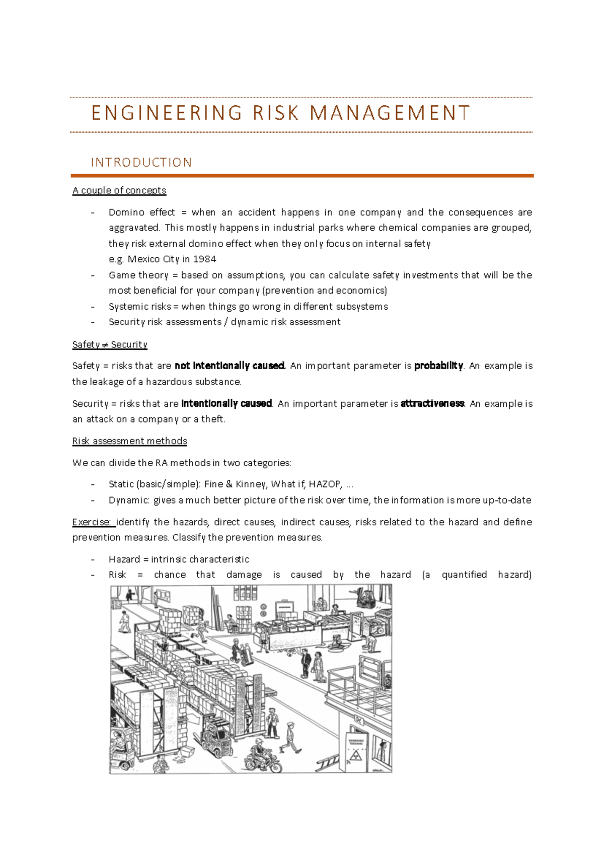 Engineering Risk Management: Concepts, Assessment, and Strategies - Studocu