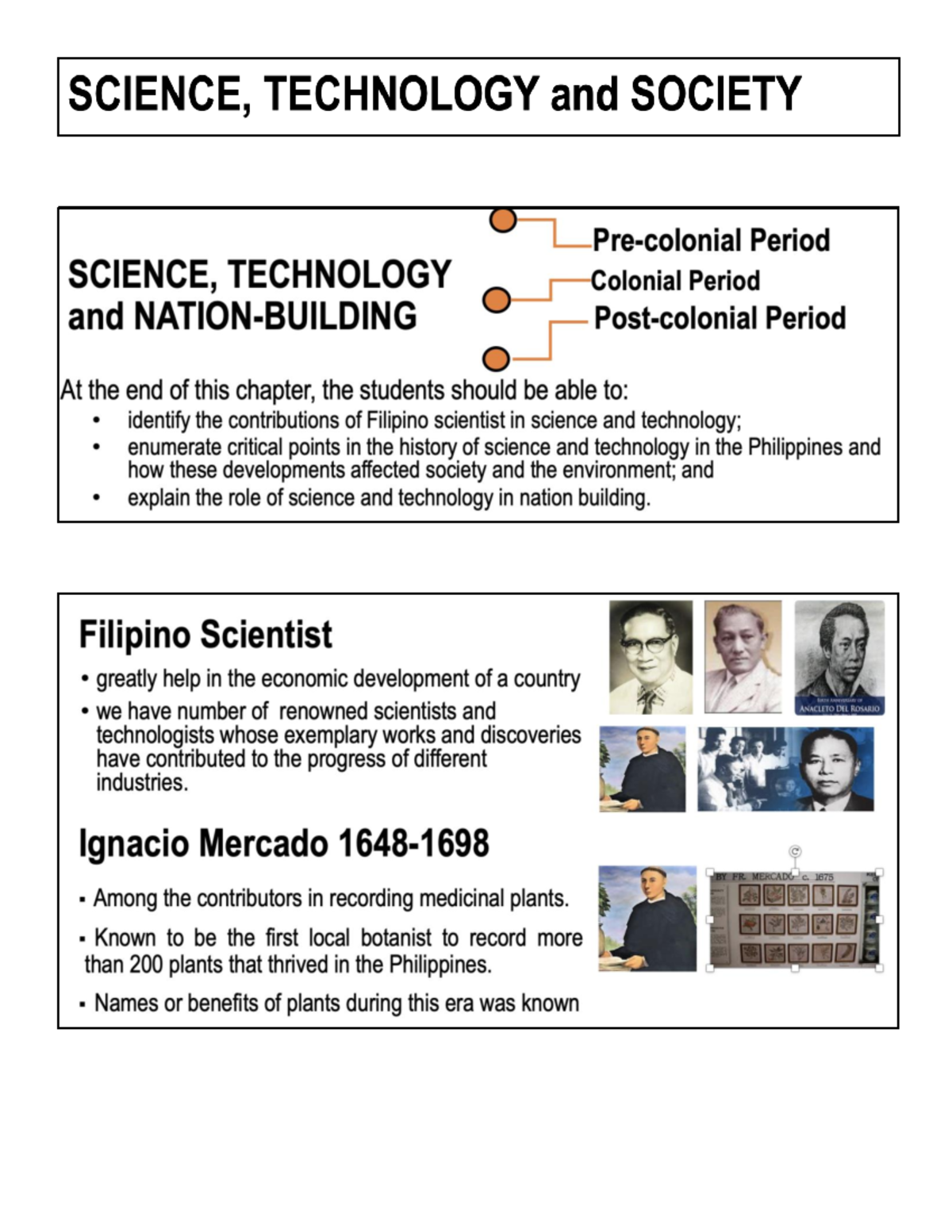 SCI 101: Contributions of Filipino Scientists in Science & Tech - Studocu