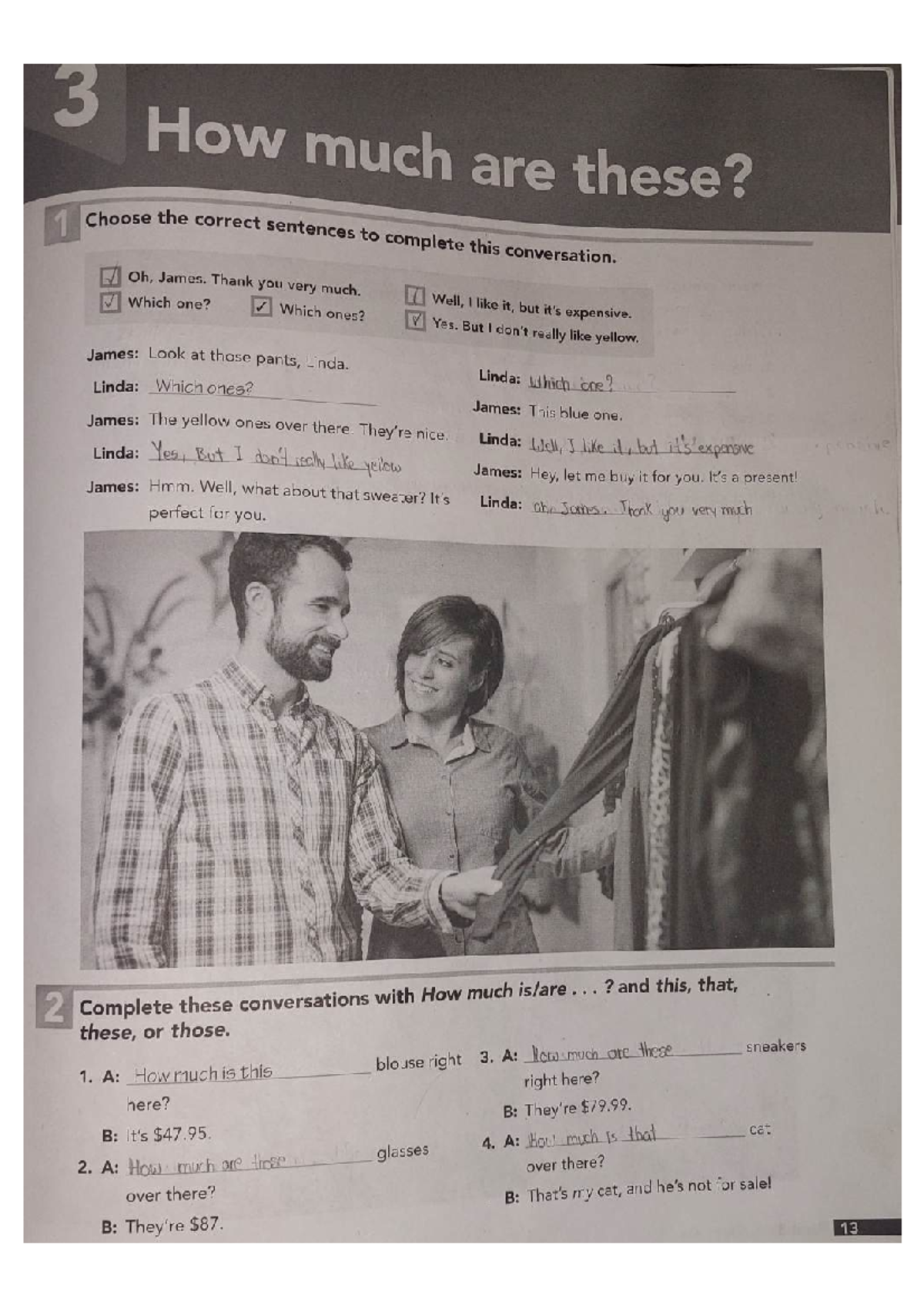 Unit 3 Workbook: Shopping Conversations and Plurals Exercises - Studocu