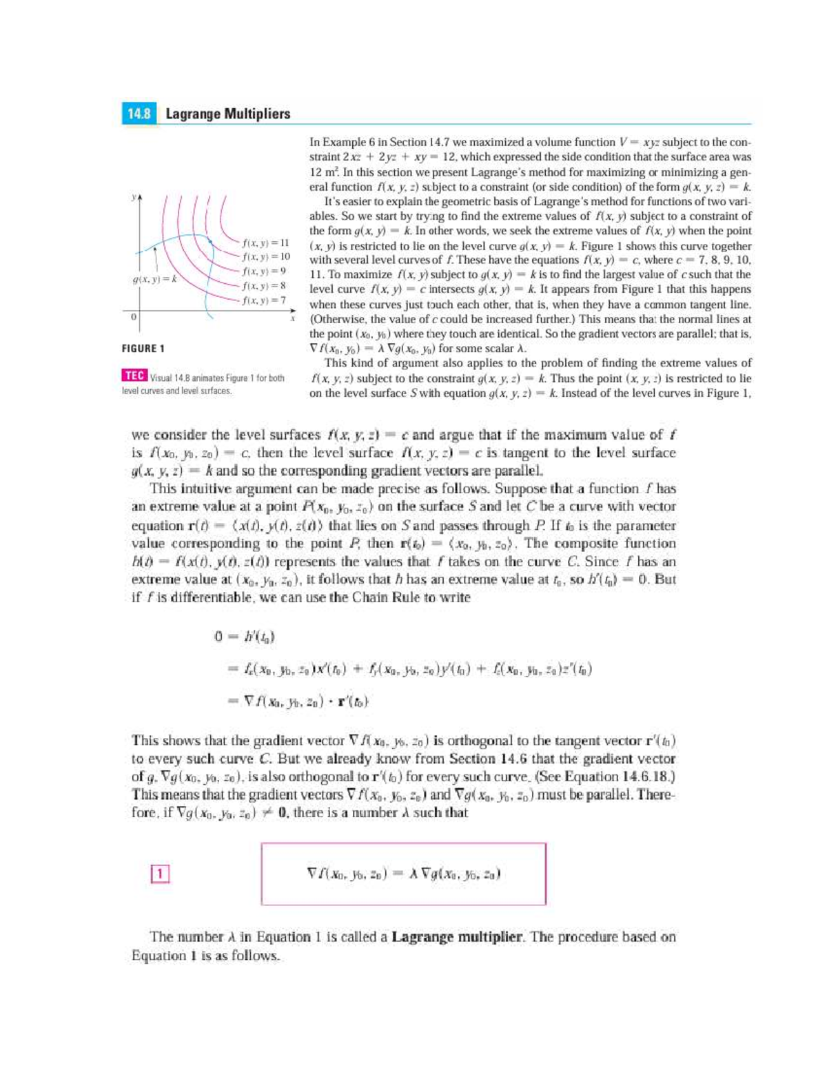 14.8 Lagrange Multipliers: Maximizing Functions with Constraints - Studocu