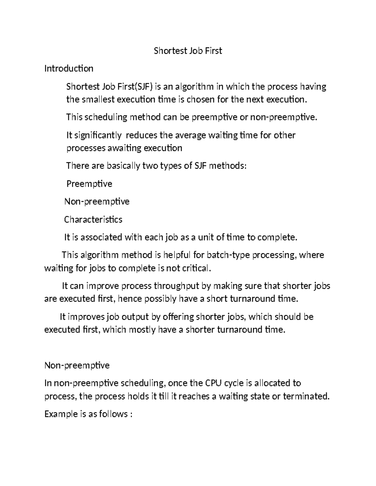 SJF 101: Overview of Shortest Job First Scheduling Algorithm - Studocu