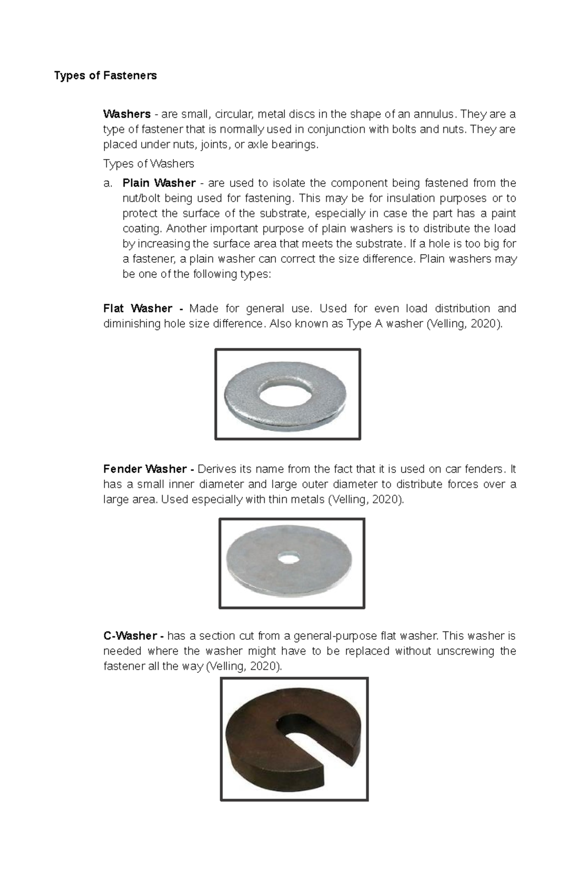 Types Of Washers And Their Uses