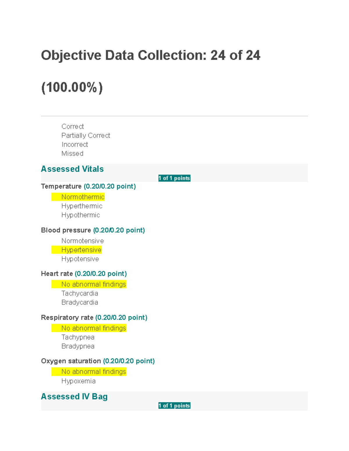 Cognition - Esther: Objective Data Collection Assessment Guide - Studocu
