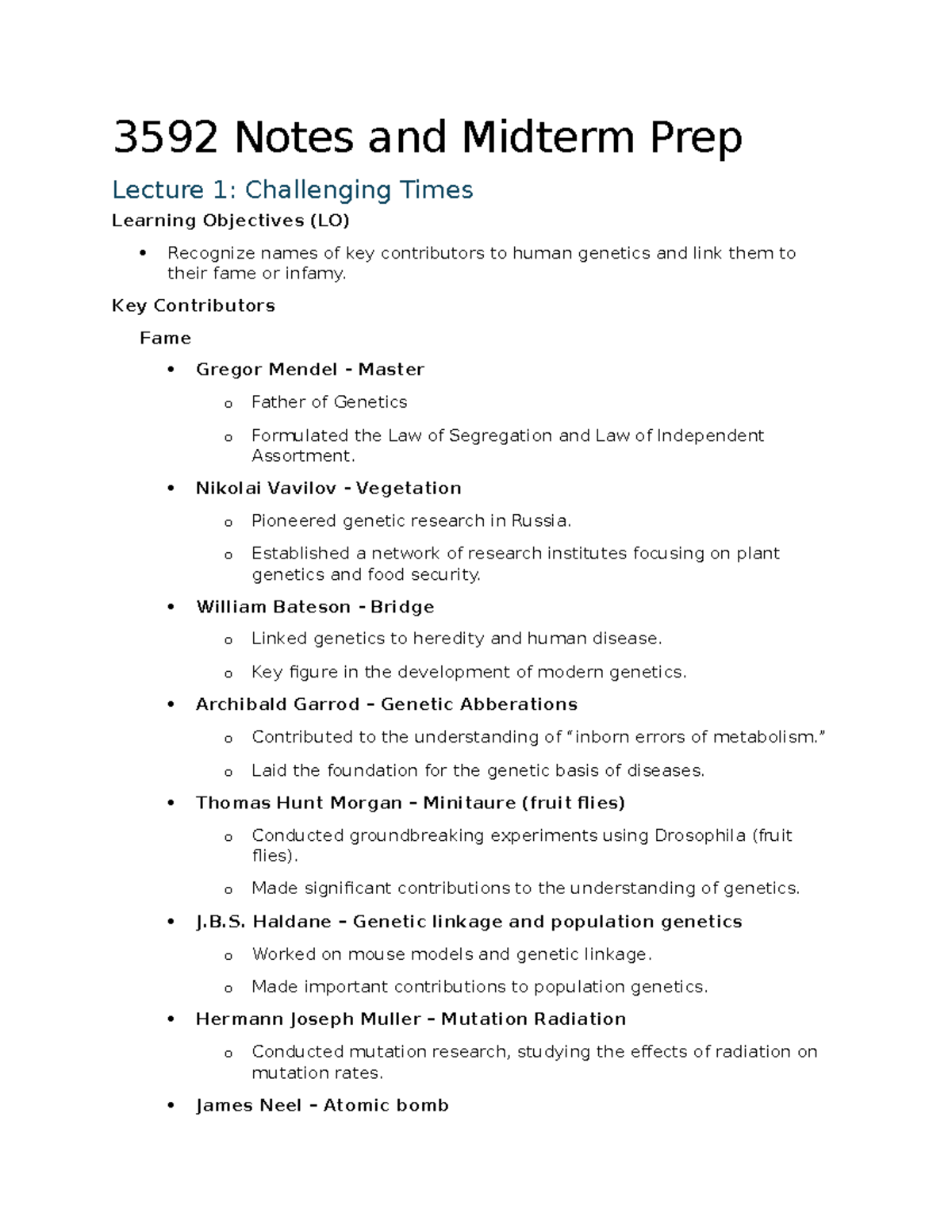 3592+Notes+and+Midterm+Prep - 3592 Notes and Midterm Prep Lecture 1 ...