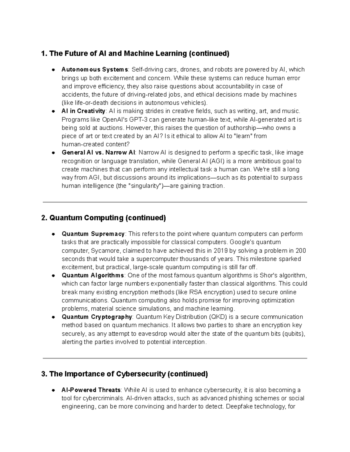 Computer Science - n/a - 1. The Future of AI and Machine Learning ...