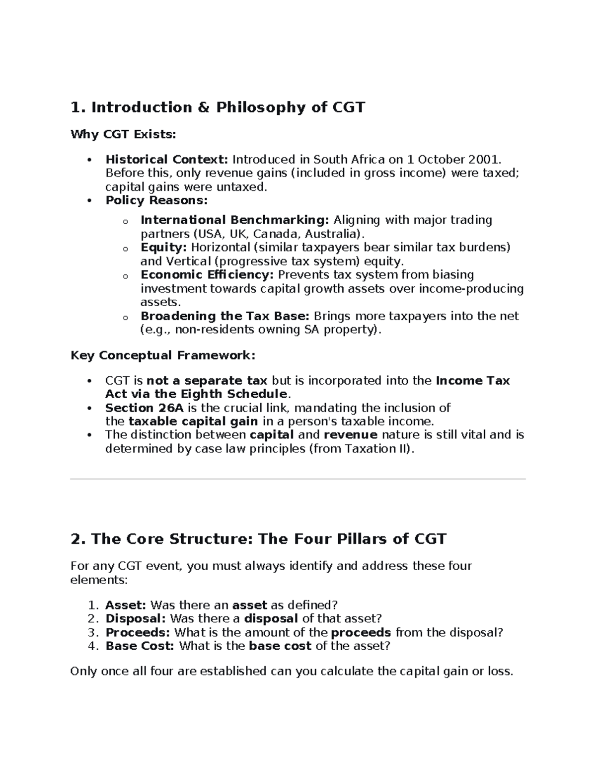 CGT 101 Understanding Capital Gains Tax Framework And Calculations 