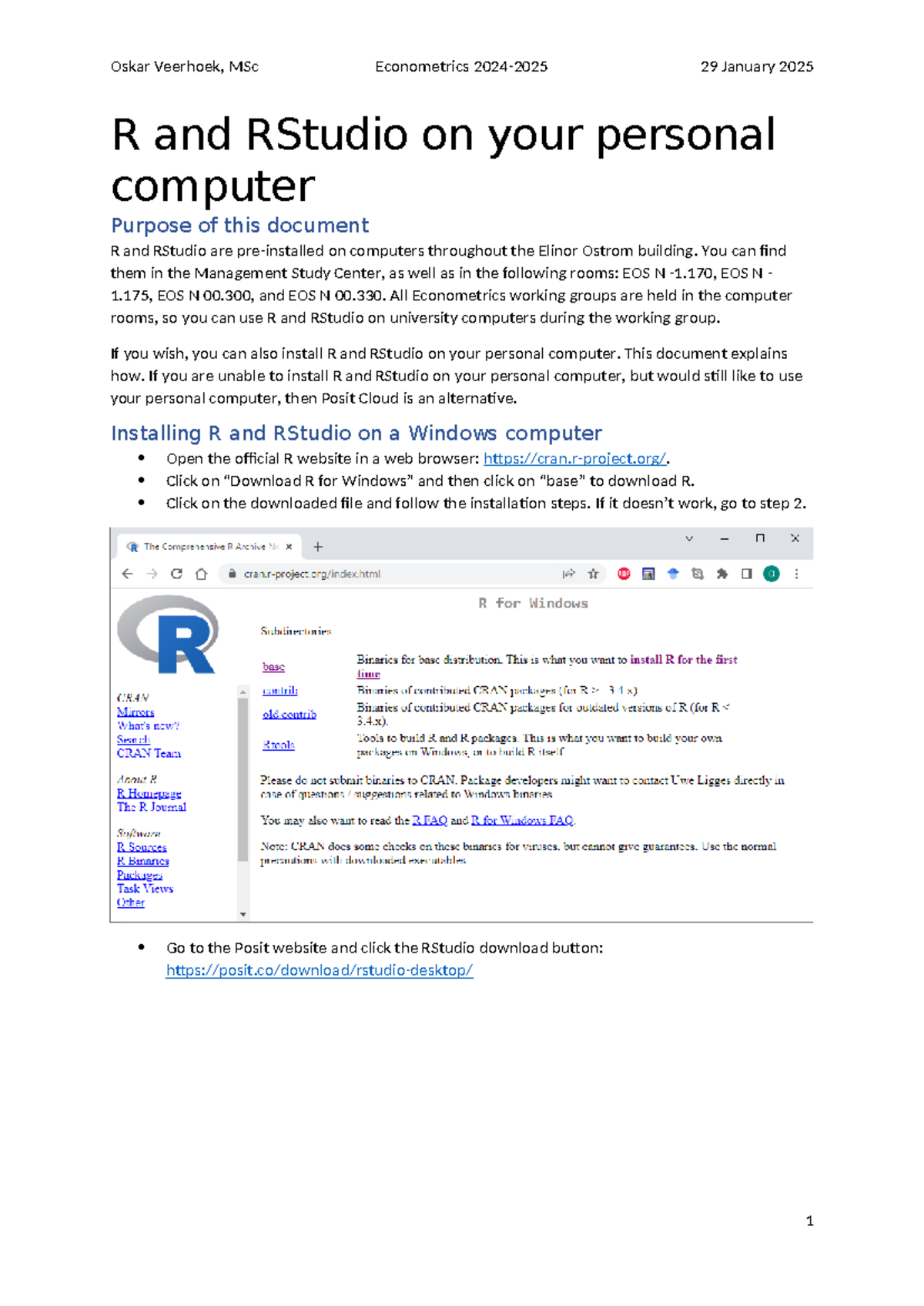 Installing R and RStudio on Personal Computers: A Guide - Studeersnel