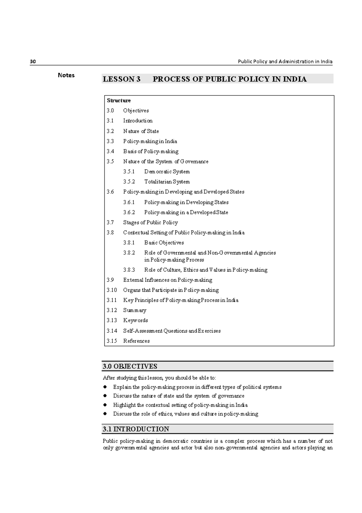 Public Policy Process in India - 30 Public Policy and Administration in ...