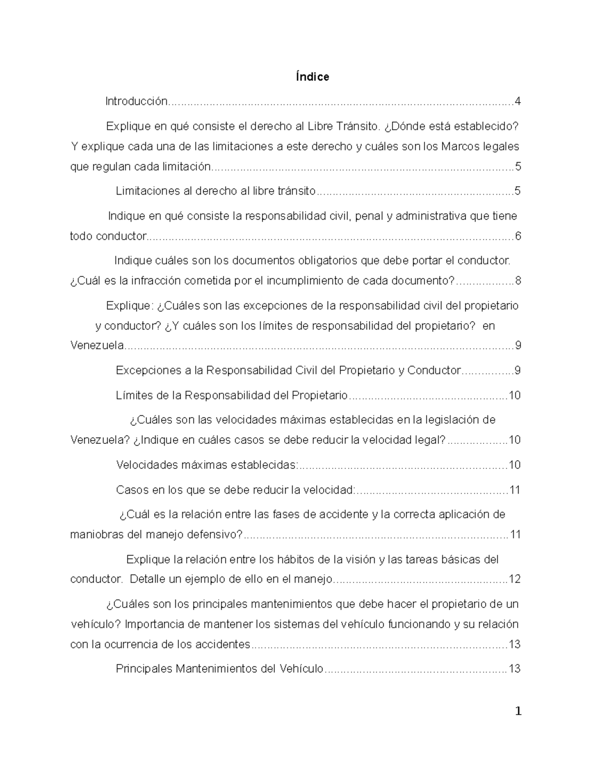 Derecho al Libre Tránsito y Responsabilidad del Conductor CT101 - Studocu