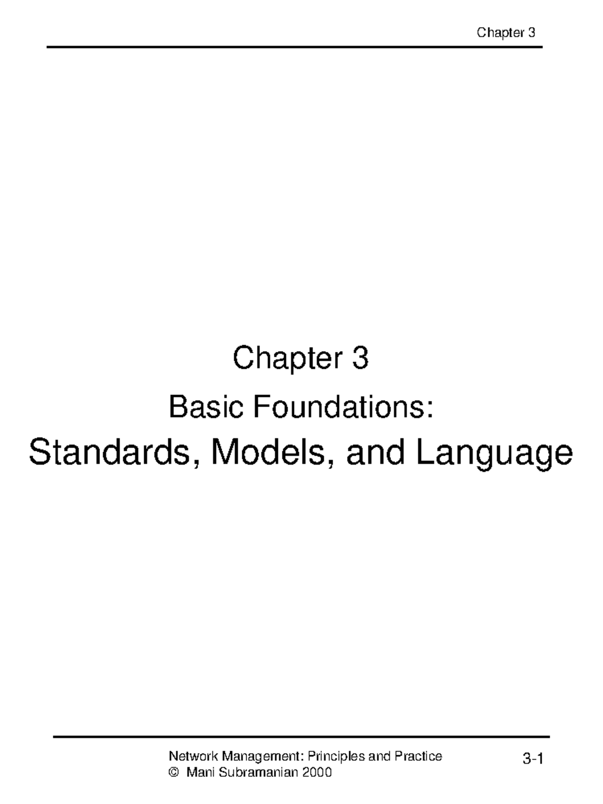 Chapter 3: Basic foundations of network management principles and ...