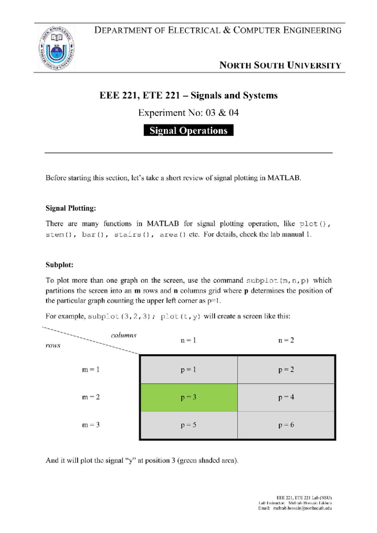 EET 221 Lab Manual: Signal Operations Experiment 3 & 4 - Studocu