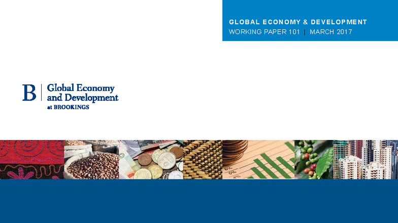 GLOBAL ECONOMY DEVELOPMENT WORKING PAPER 101: SCALING UP IMPACT OF UNDP ...