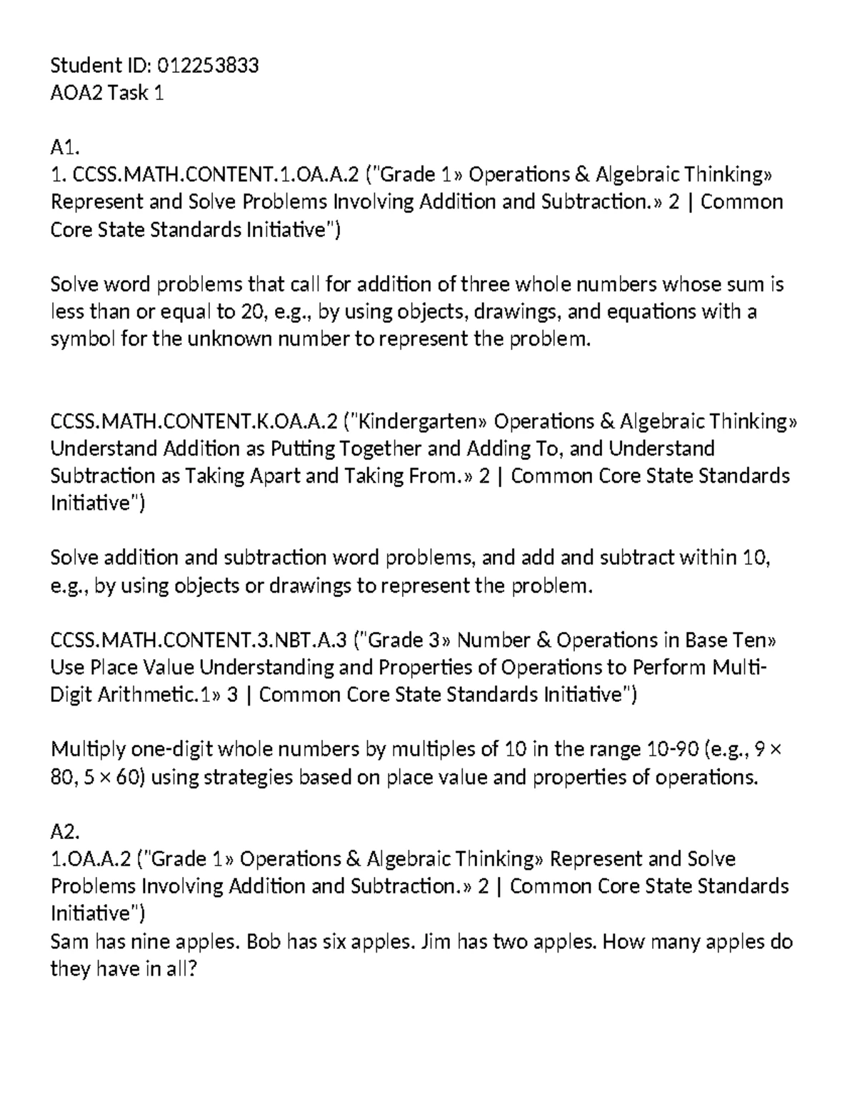 AOA2 Task 2 - Analyzing Instructional Strategies for Number Patterns ...