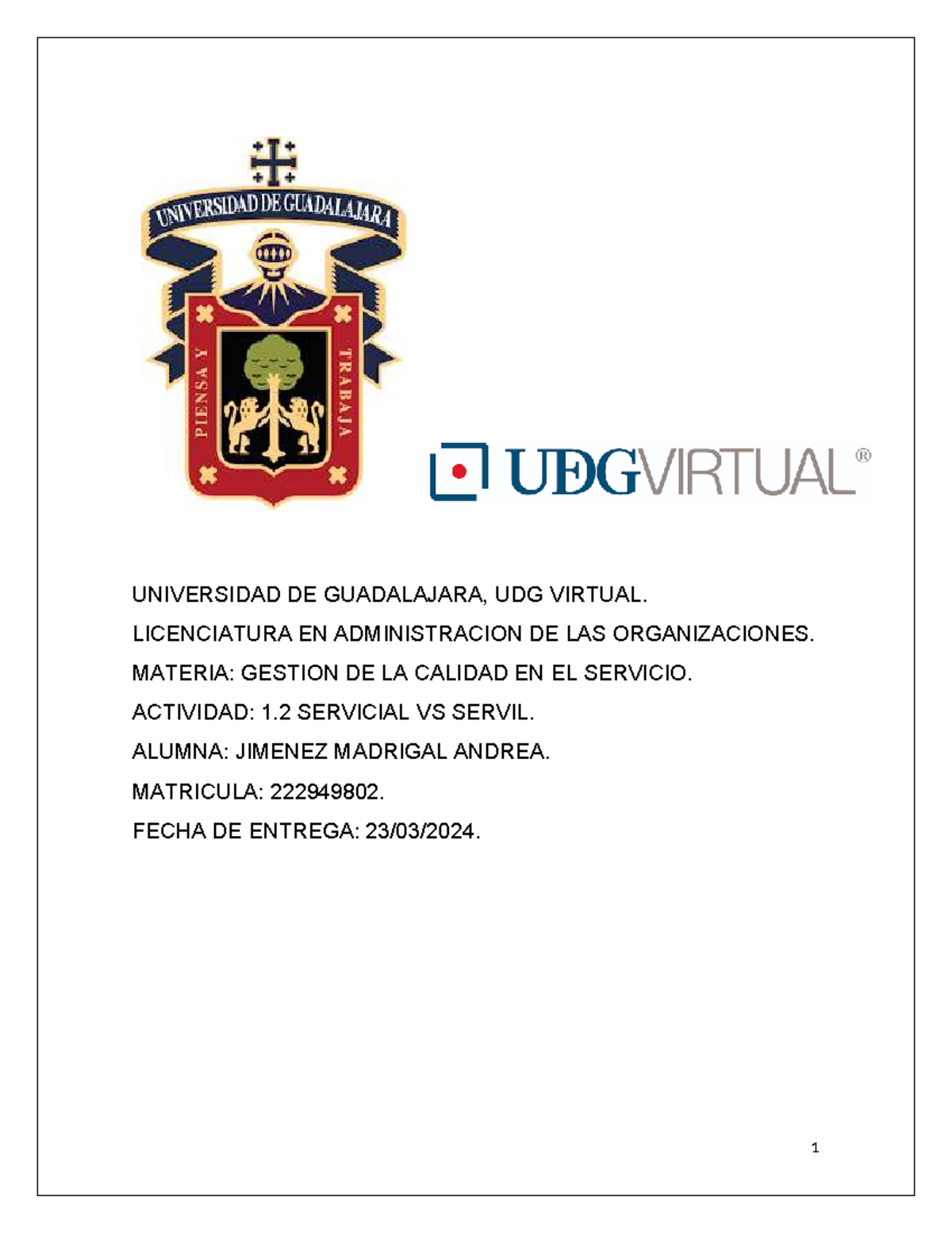 Gestión de la Calidad en el Servicio: Servicial vs Servil (UDG) - Studocu