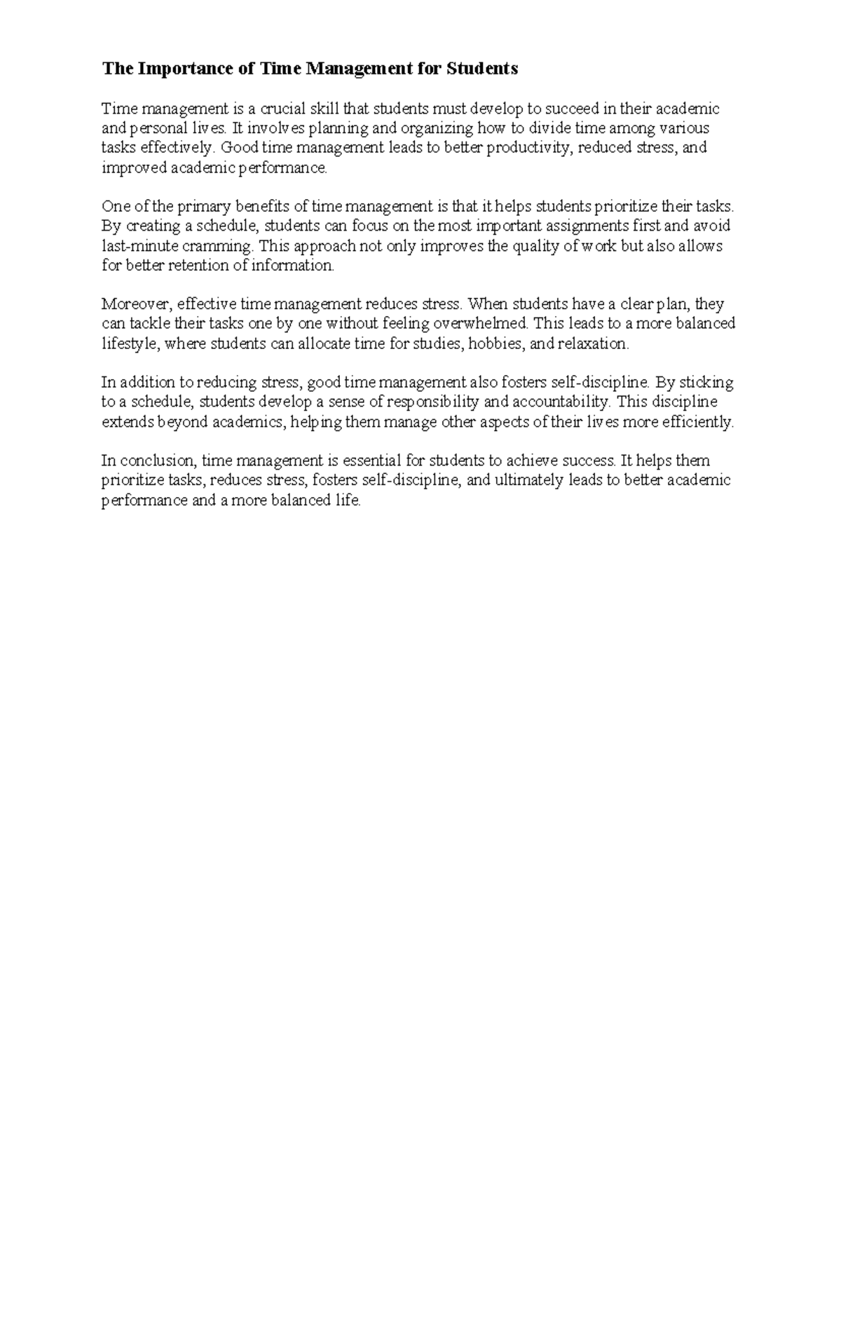 The Importance of Time Management for Students: Strategies & Benefits ...