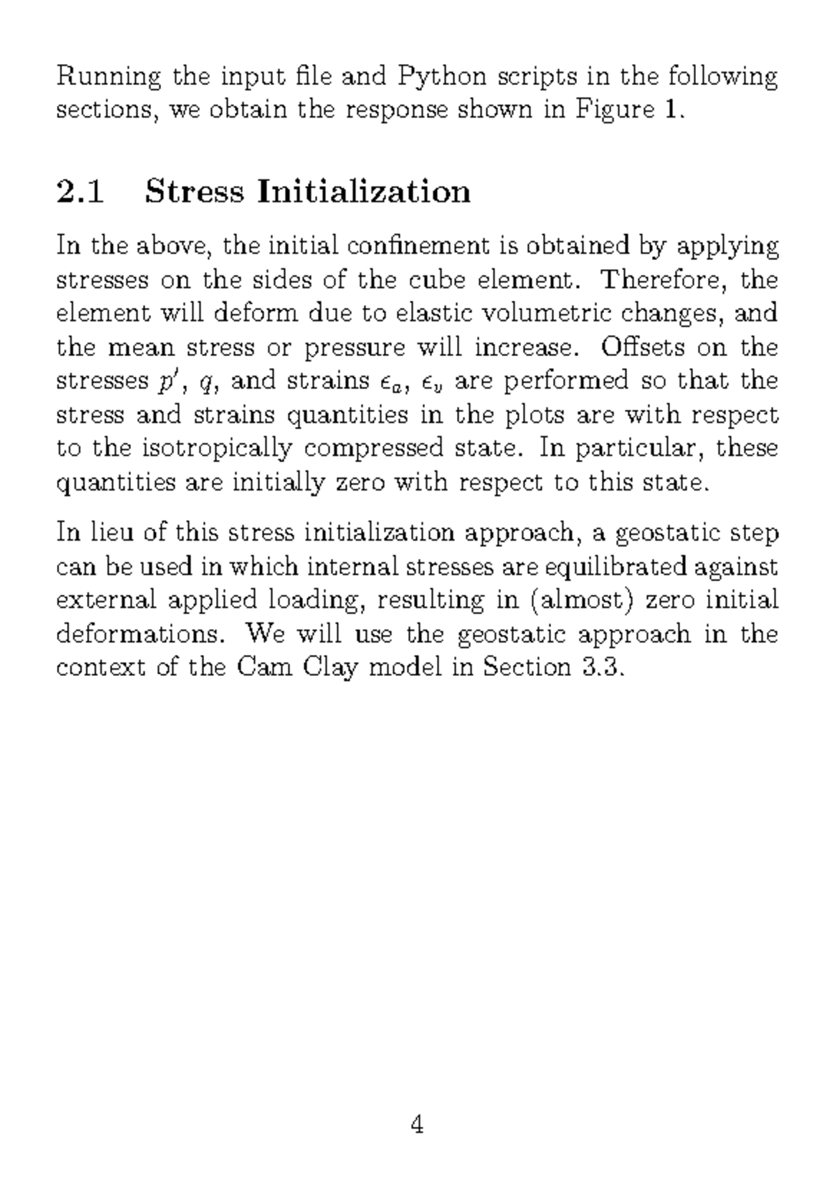 Fundamentals of Geomechanical Analysis: Stress Initialization and ...