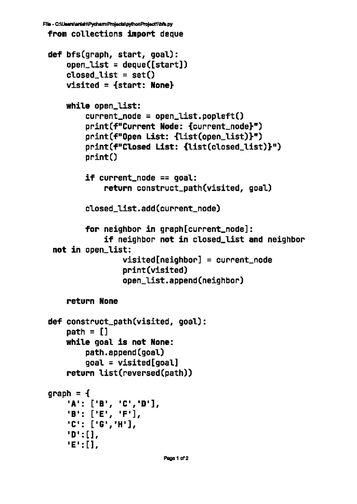 AI-BFS - Practical Coding Examples for AI Concepts - Studocu