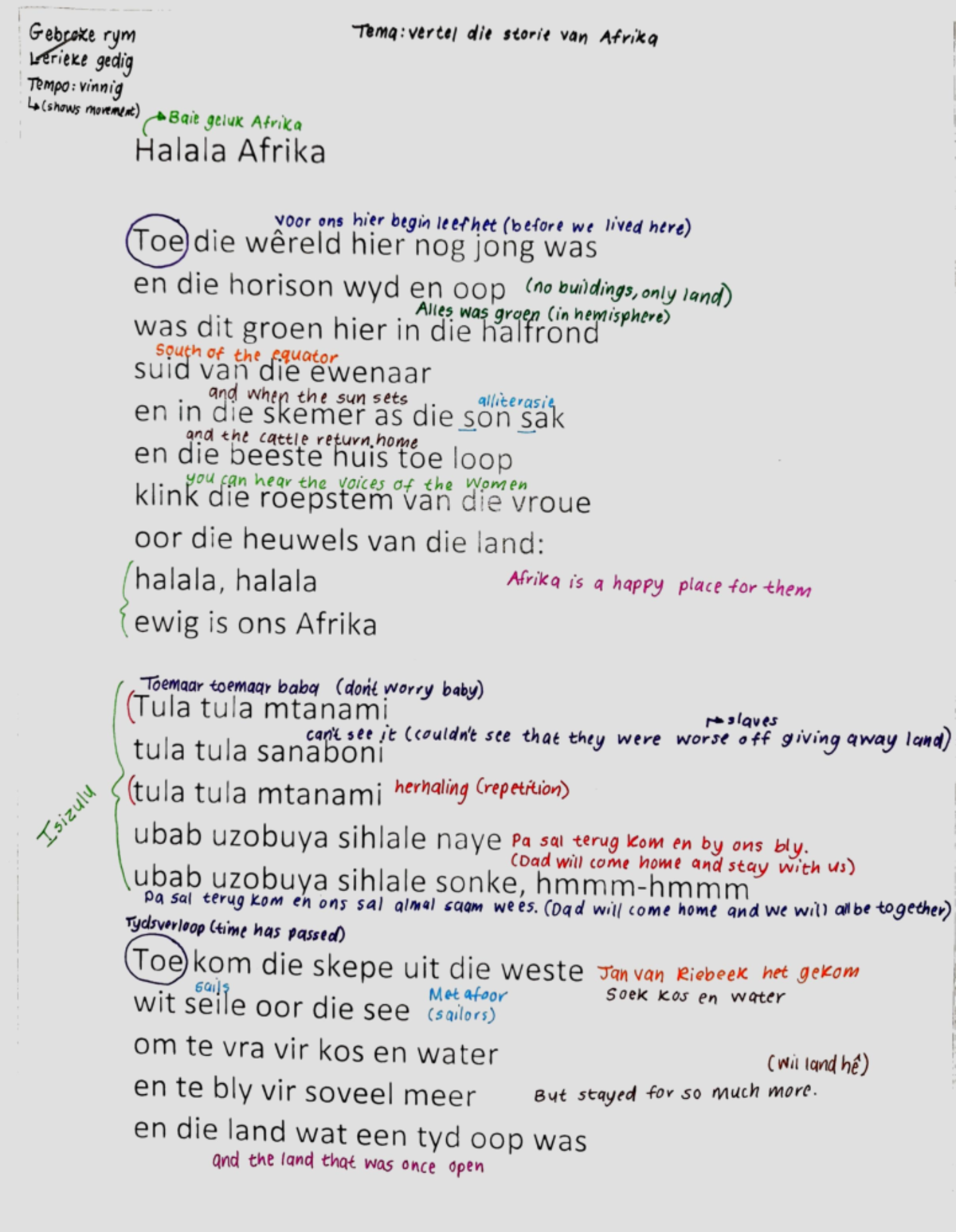 Halala Afrika - Shiks - HSS Study Notes and Analysis - Studocu
