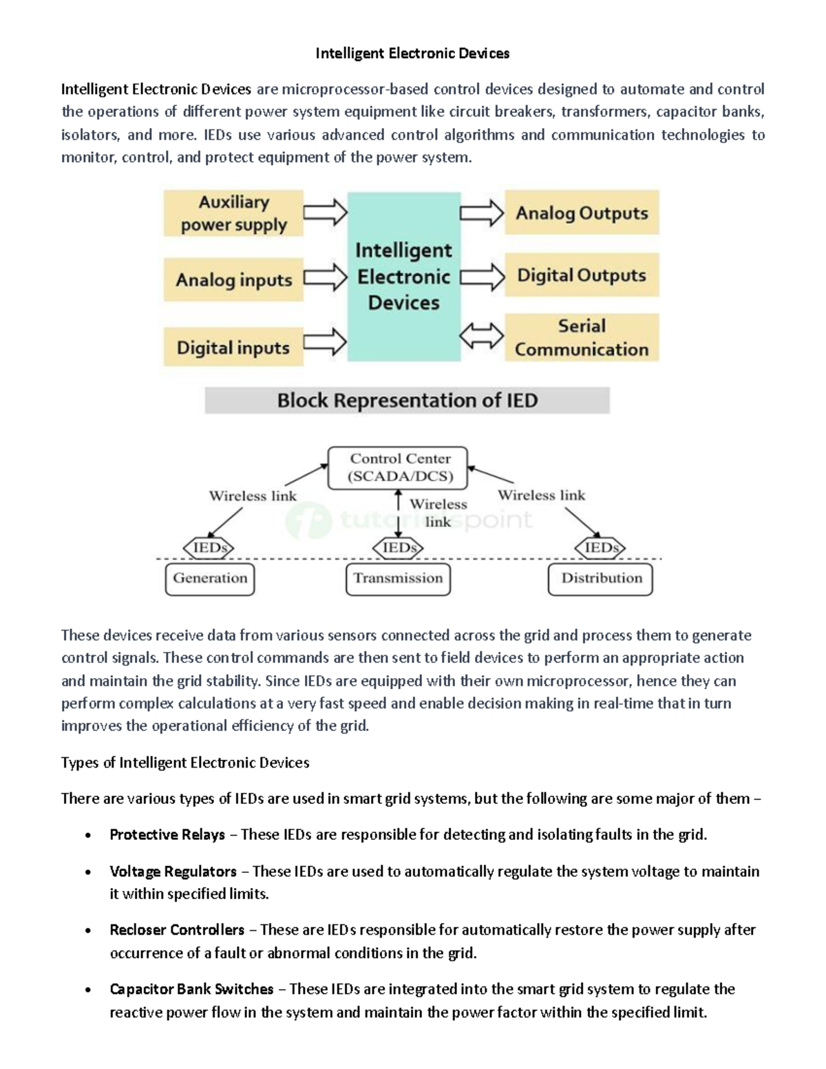 IED and PMU: Understanding Intelligent Electronic Devices and Their ...