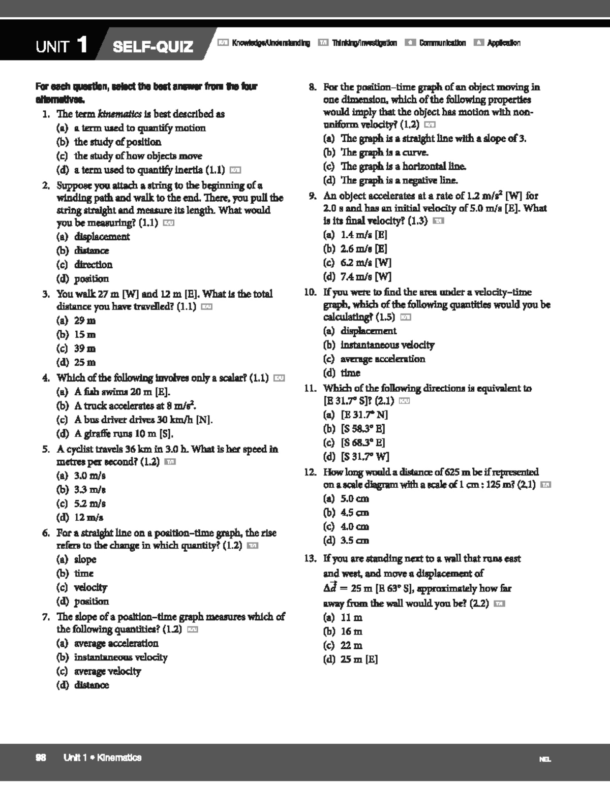PHY - UNIT 1 Review: Practice Questions & Answers for Nelson - Studocu