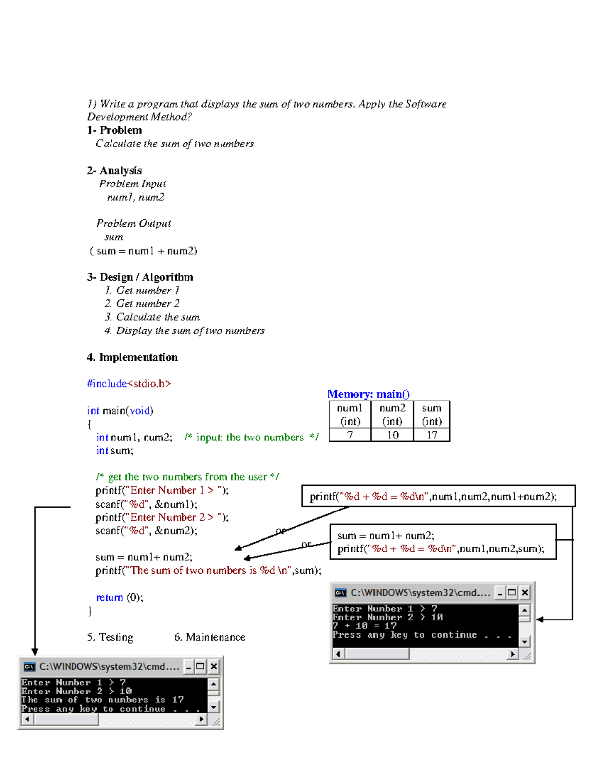 Chapter 3-appendix 2 - Appendix - Write a program that displays the sum ...