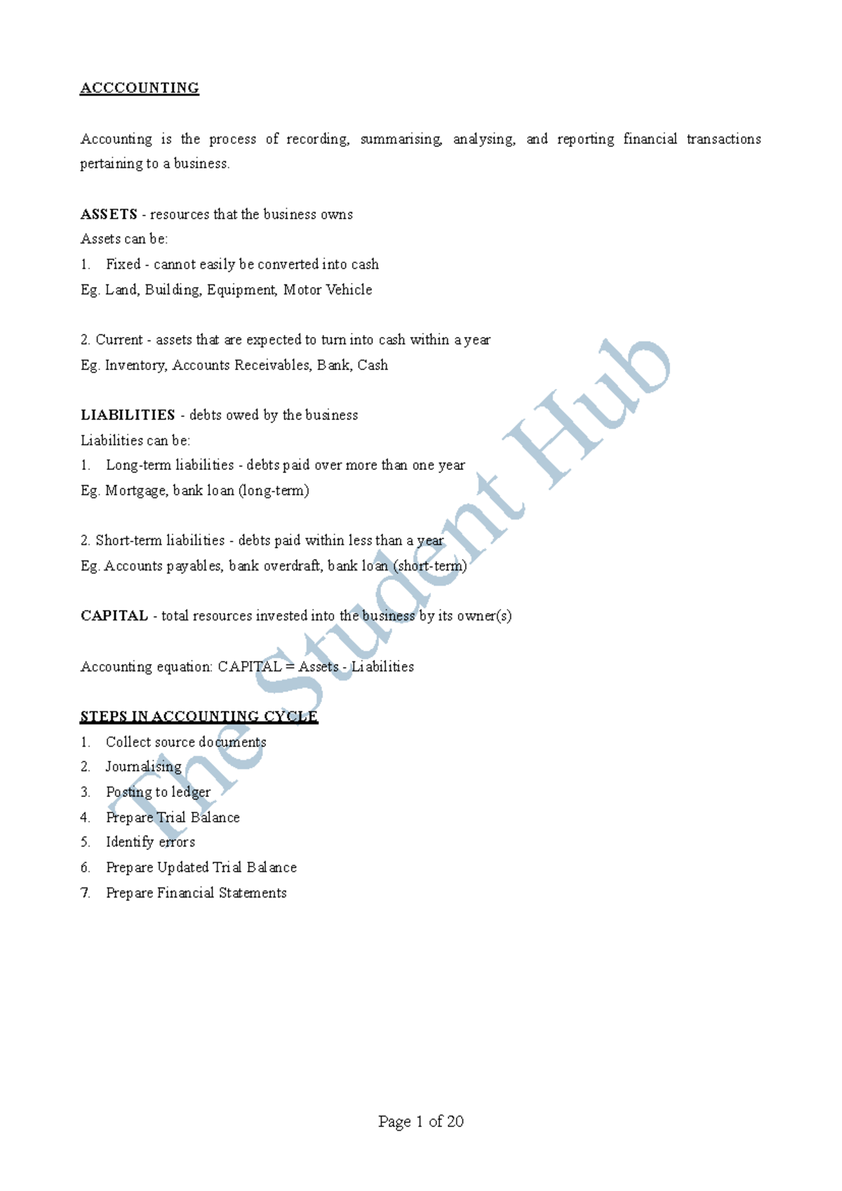 Accounting Concepts and Principles Overview - Studocu
