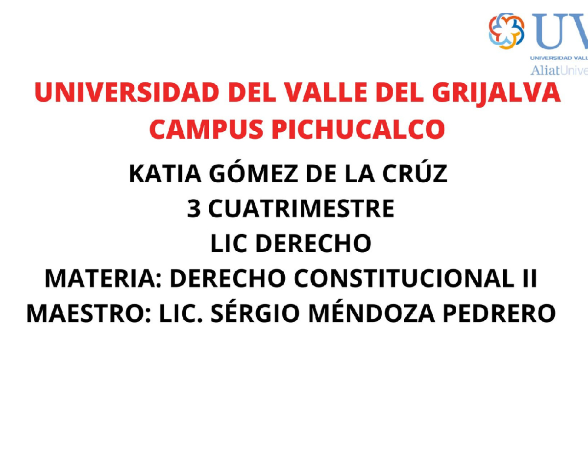 Triptico Derecho Constitucional II: Funciones del Congreso de la Unión - Document Preview