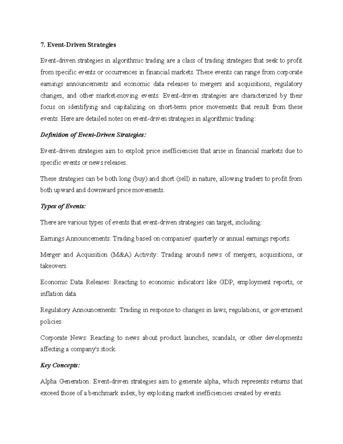7 Event-Driven Strategies - Event-Driven Strategies Event-driven ...