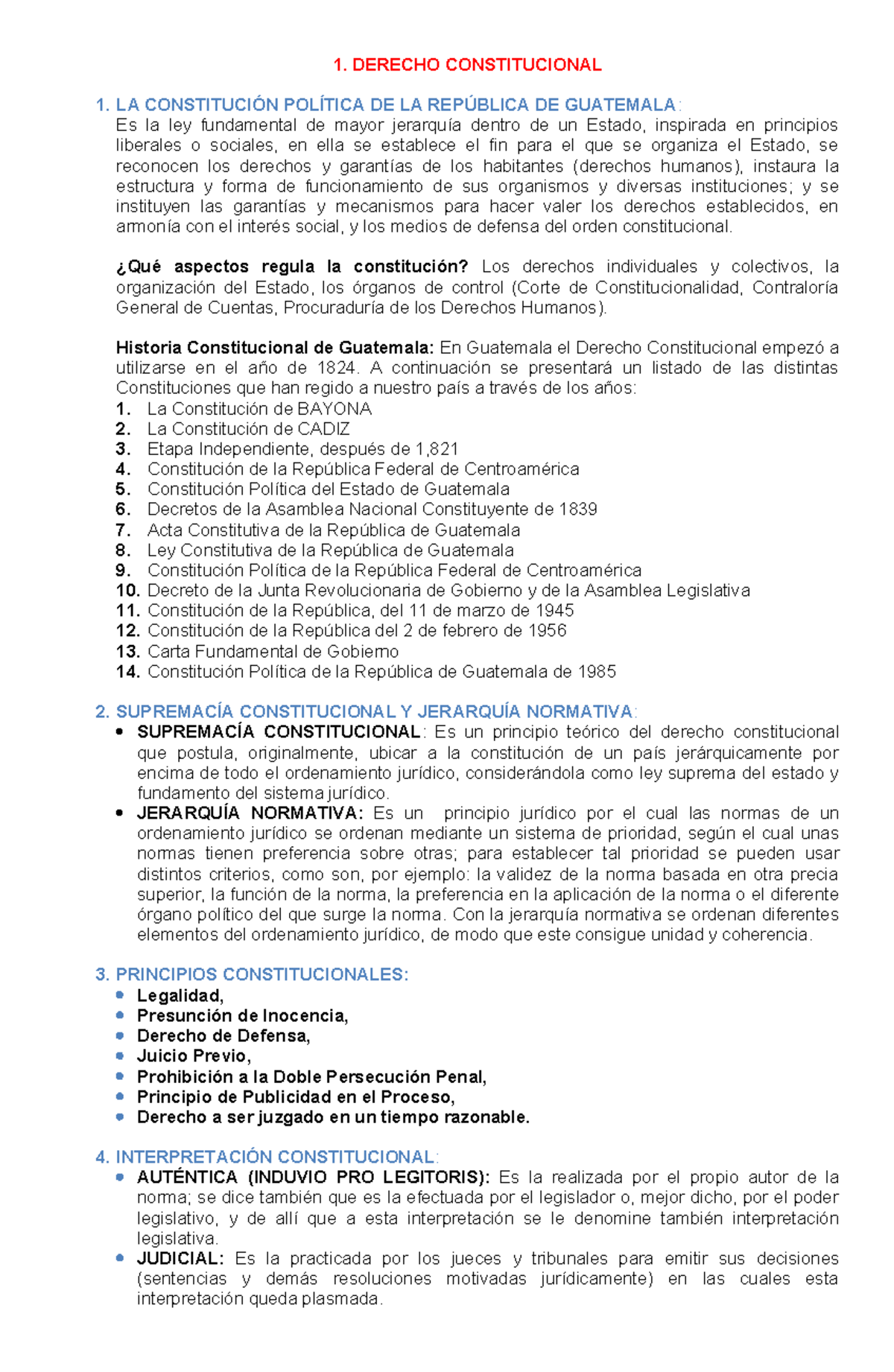 1. DERECHO CONSTITUCIONAL 1: Análisis de la Constitución Política de ...