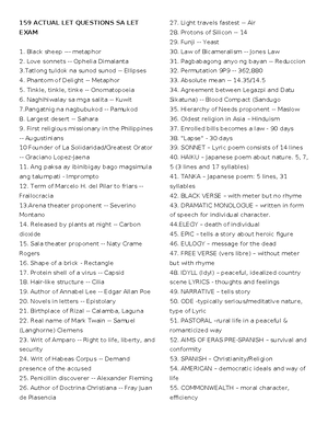Final Coaching Gen Ed I - LET review - GENERAL EDUCATION- 150 Items ...