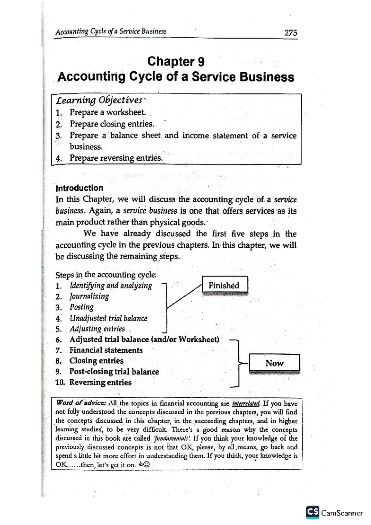 Accounting Cycle of a Service Business - CS 275 Chapter 9 Overview ...