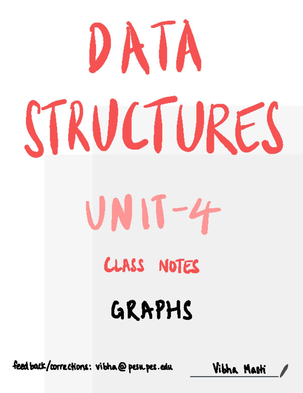 DSA 4: Graphs - Comprehensive Class Notes and Concepts - Studocu