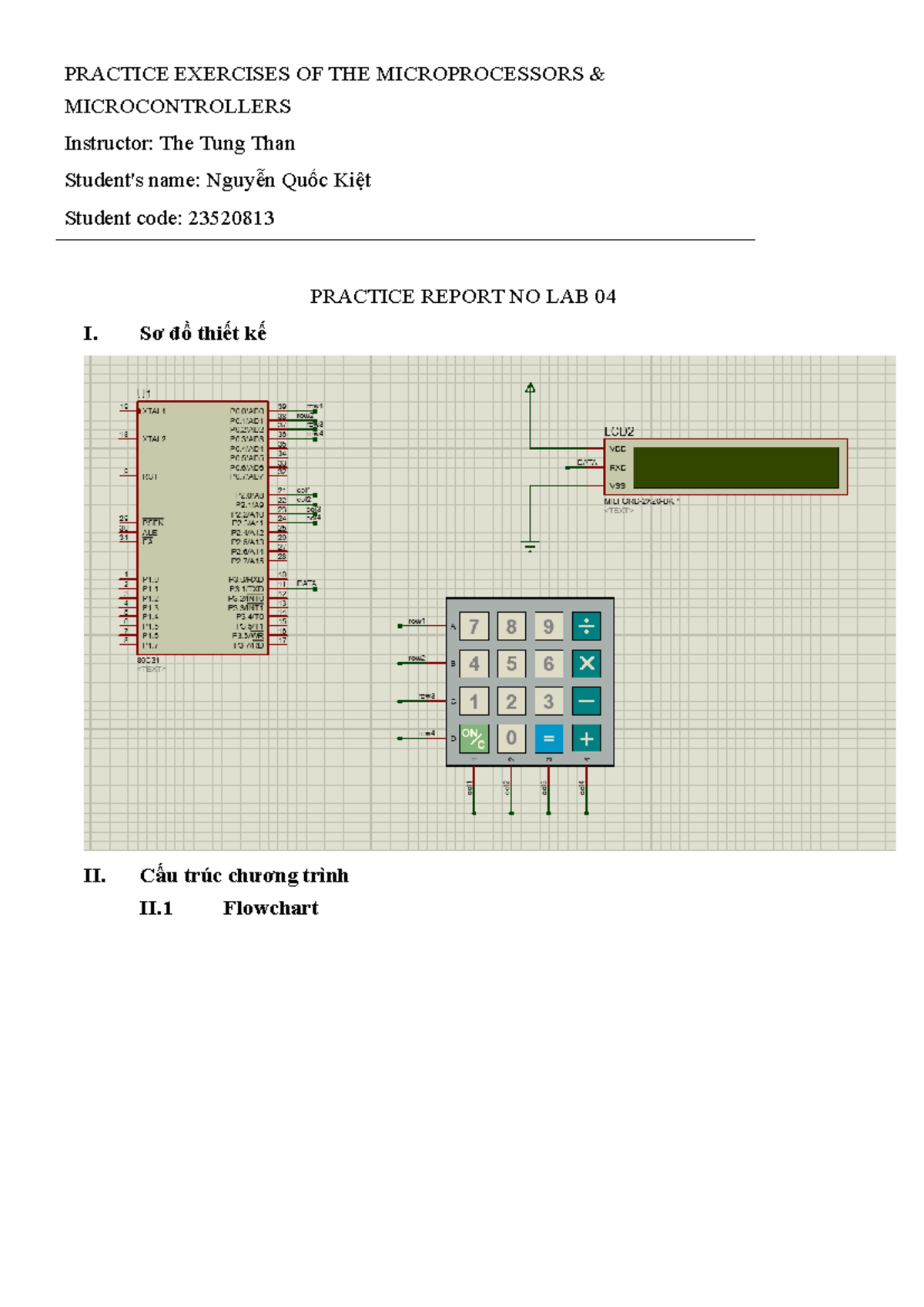 PRACTICE REPORT NO LAB 04: MICROPROCESSORS & MICROCONTROLLERS - Studocu