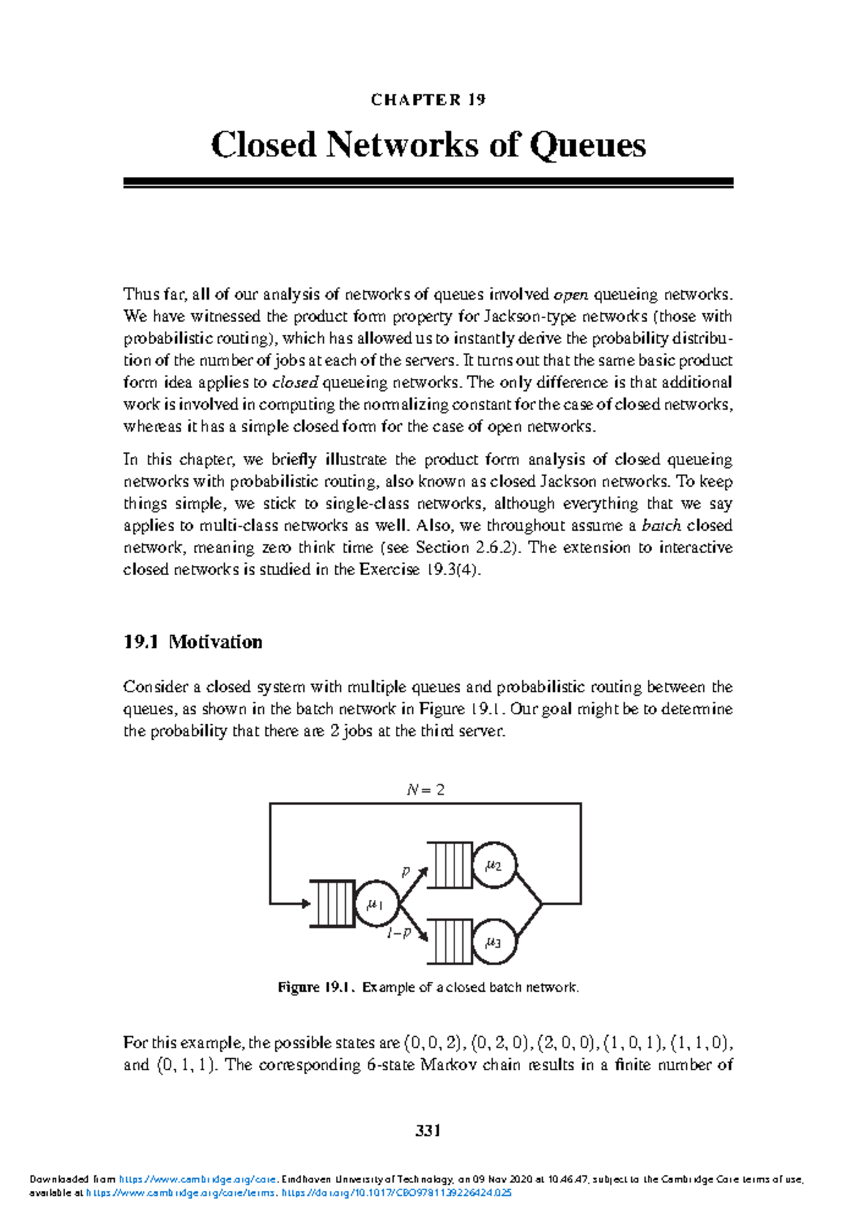 Chapter 19: Analyzing Closed Queueing Networks and Their Properties ...