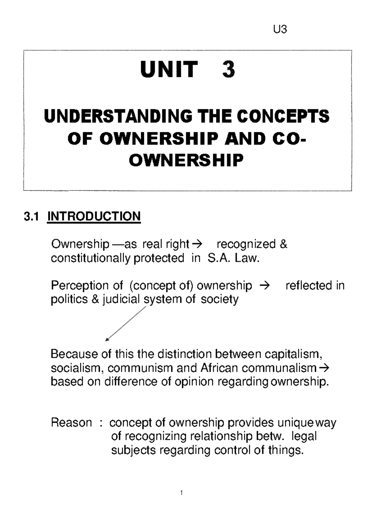 LAPR7311 U3 - Understanding Ownership and Co-Ownership Concepts - Studocu