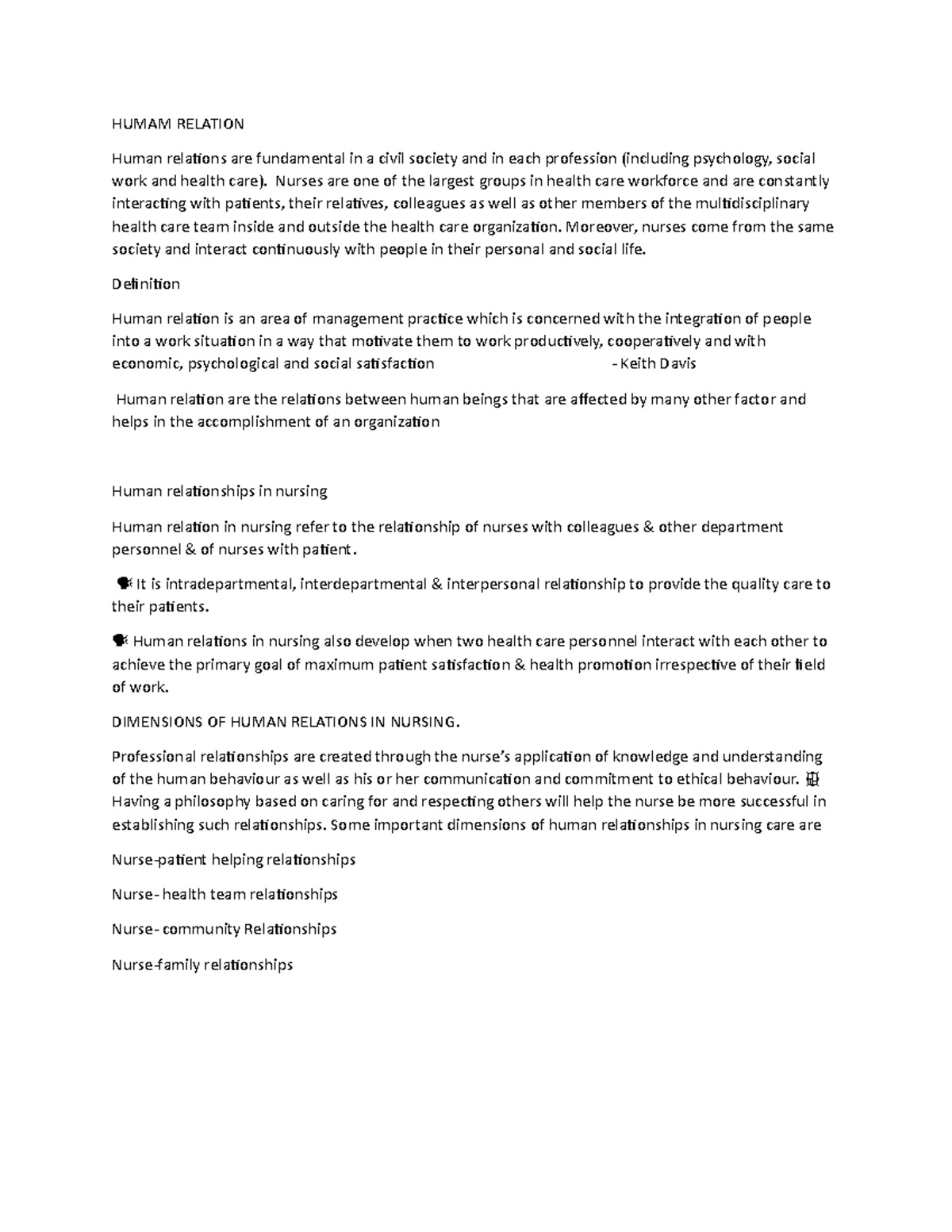 Human Relations in Nursing: Building Effective Interactions and Care ...