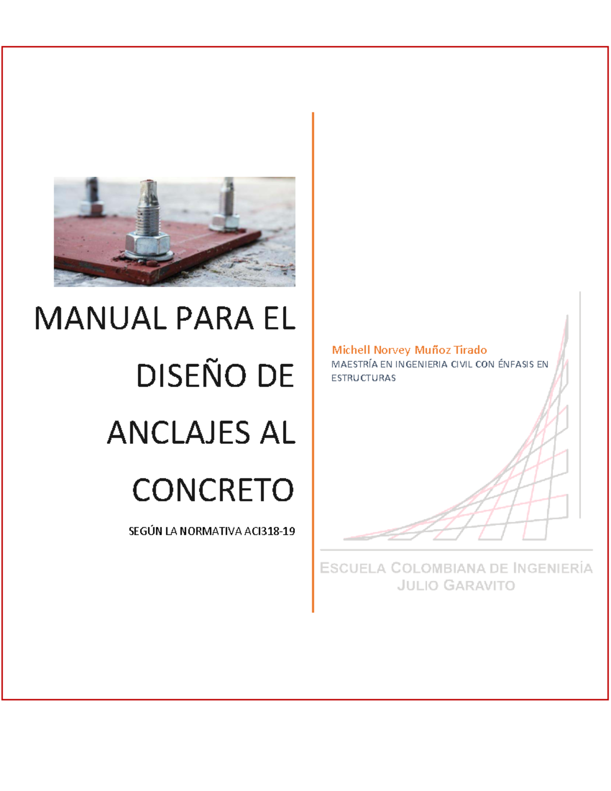 Manual de Diseño de Anclajes al Concreto - Maestría en Ingeniería Civil - Document Preview