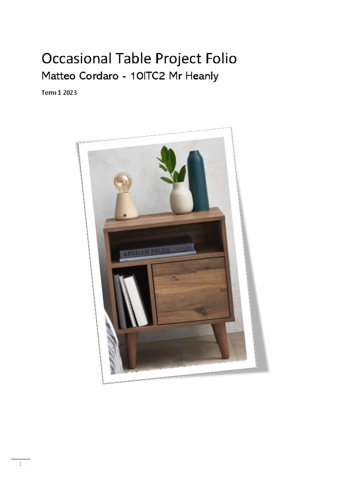 Occasional Table Project Folio - 10ITC2 Term 1 2023 - Studocu
